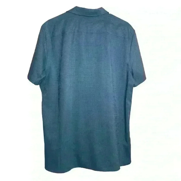 Perry Ellis Slate blue Slim Fit Total
Stretch Solid Short Sleeve-size Large - Picture 4 of 5